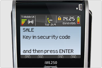 key in security code