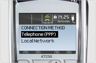 Choose connection method, phone or broadband