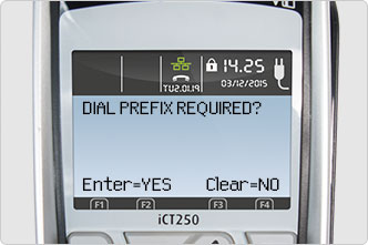 Dial Prefix Required screen message
