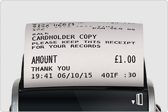Print cardholder receipt on card machine