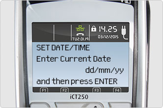 Set Date screen message