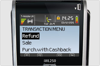 Insert payment card into Mobile card machine
