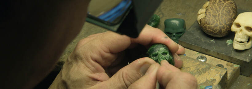 Carving a wax model for casting